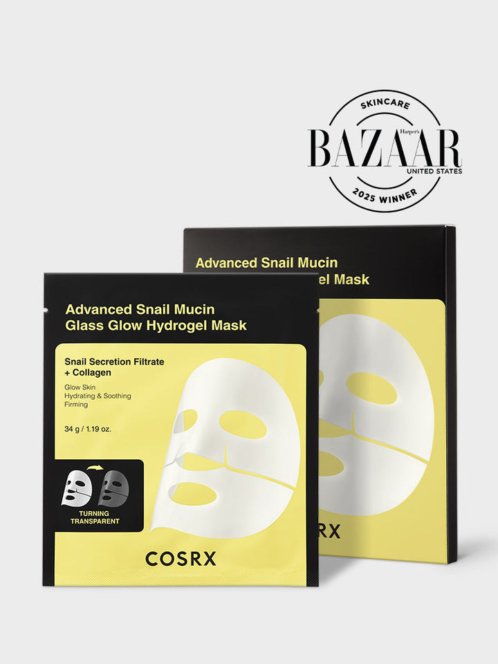 Advanced Snail Mucin Glass Glow Hydrogel Mask O7